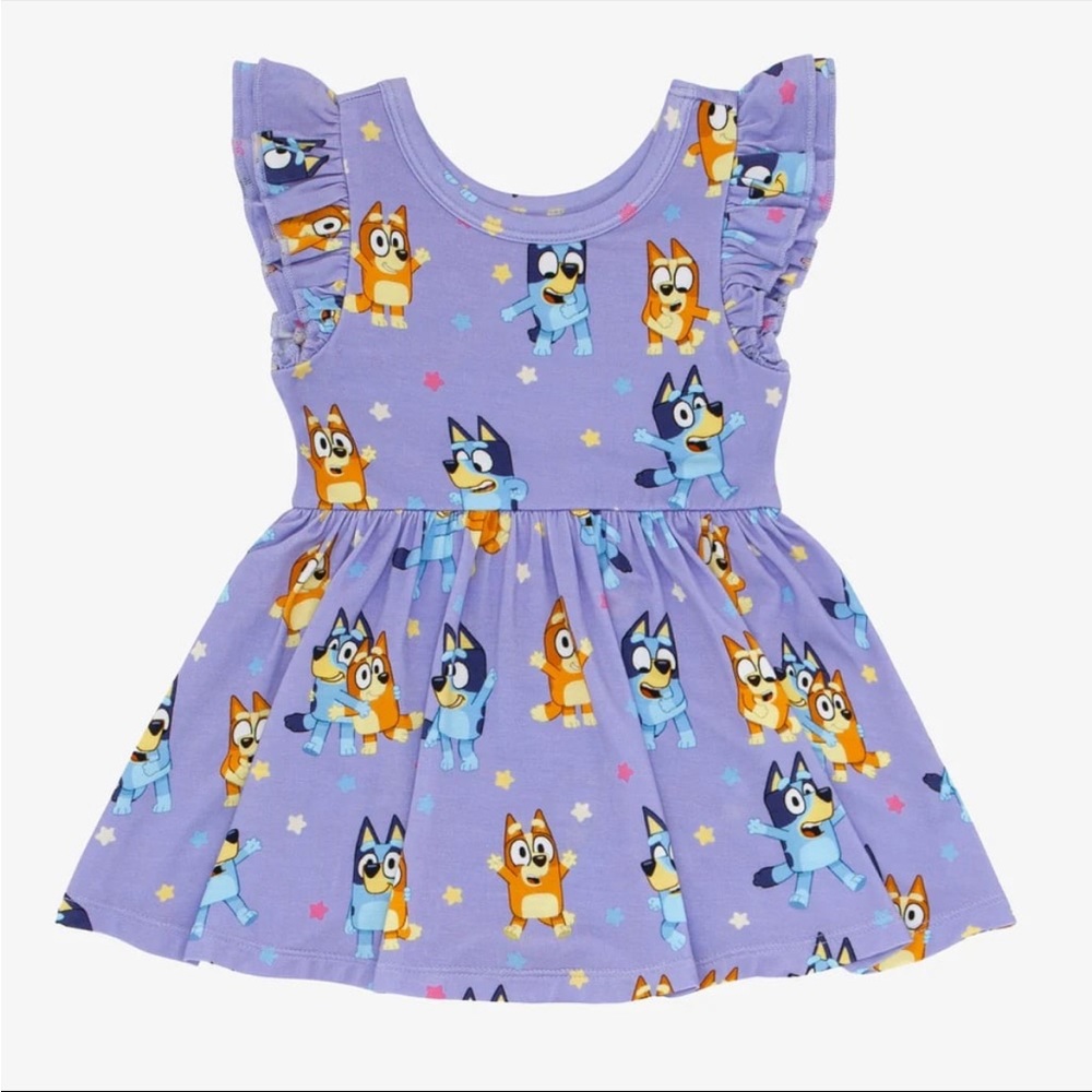 NWT Little Sleepies Bluey & Bingo Flutter Twirl Dress with Bodysuit